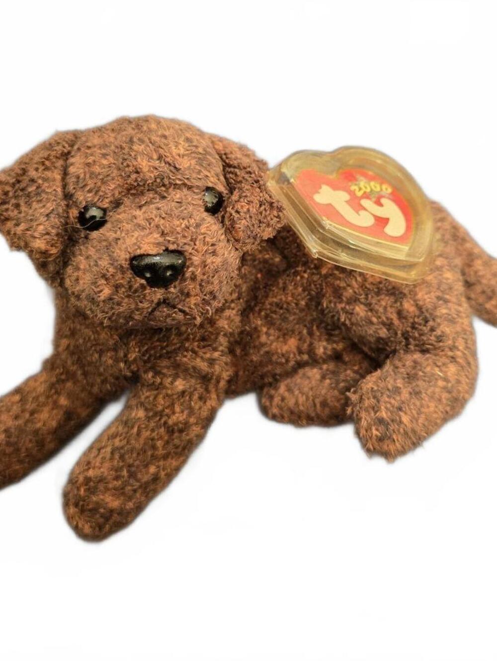 Vintage TY Beanie Baby Fetcher the Dog 7"